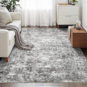 Area Rugs for Living Room: 5x7 Washable Neutral Abstract Rug for Bedroom Large Soft Modern Dining Room Rugs Indoor Floor